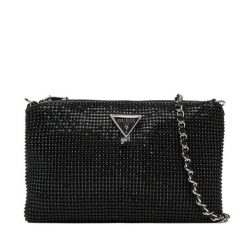 Torebka Guess. Czarne kopertówki Guess, z aplikacjami, wizytowe, bez dodatków. Za 249.99 zł.