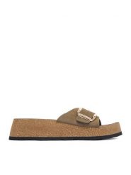 Lasocki Klapki CEO-W24Q19601-01 Khaki. Brązowe klapki Lasocki, bez wzorów, ze skóry, bez obcasa, bez zapięcia. Za 169.99 zł.