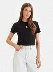 Calvin Klein Jeans T-Shirt LV047AB213 Czarny Regular Fit. Czarne t-shirty Calvin Klein Jeans, xl, bez wzorów, z bawełny, bez kołnierzyka, bez ramiączek. Za 209.99 zł.