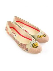 Goby Baleriny w kolorze beżowym ze wzorem rozmiar: 38. Brązowe baleriny Goby, bez wzorów, z materiału, bez obcasa, bez zapięcia. Za 147.91 zł.