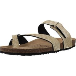 Sandały GEOX D BRIONIA Złoty. Żółte sandały Geox, bez wzorów, z syntetyku, sportowe, bez obcasa, bez zapięcia. Za 259.99 zł.