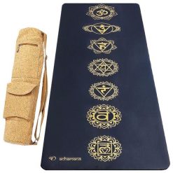 Mata do jogi gumy-sztucznej skóry 5mm +Torba z korka, do suchych lub mokrych rąk. Brązowe torby sportowe ACHAMANA, bez wzorów, z bawełny, na ramię, duże. Za 661.00 zł.