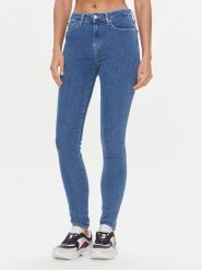 Tommy Hilfiger Jeansy WW0WW38912 Niebieski Skinny Fit. Niebieskie jeansy Tommy Hilfiger, bez wzorów, z bawełny. Za 299.99 zł.