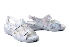 WALDLAUFER 811016 306 299 Merle multi silber, sandały damskie. Szare sandały Waldlaufer, bez wzorów, bez obcasa, bez zapięcia. Za 420.67 zł.