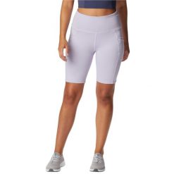 Spodenki sportowe damskie Columbia Windgates Half Tight. Fioletowe szorty sportowe Columbia, bez wzorów, z elastanu. Za 112.99 zł.
