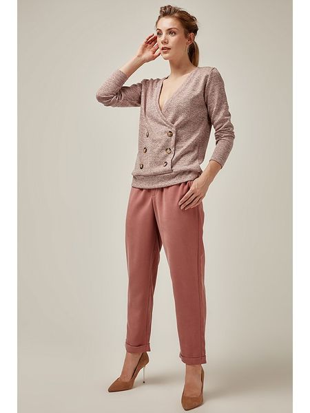 Milan Kiss Bluzka w kolorze jasnoróżowym rozmiar: L. Różowe bluzki Milan Kiss, l, bez wzorów, bez kołnierzyka, bez ramiączek. Za 72.45 zł.