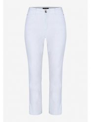 More & More Dżinsy - Slim fit - w kolorze białym rozmiar: 40. Białe jeansy More & More, z aplikacjami, ze skóry, klasyczne. Za 127.95 zł.