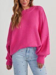 Milan Kiss Sweter w kolorze różowym rozmiar: XL. Różowe swetry Milan Kiss, xl, bez wzorów, bez ramiączek. Za 194.15 zł.