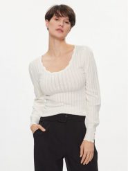 ONLY Sweter Meddi 15311544 Biały Regular Fit. Białe swetry ONLY, xl, bez wzorów, z syntetyku, bez ramiączek. Za 99.99 zł.