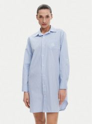 LAUREN RALPH LAUREN Koszula nocna ILN32315 Niebieski Relaxed Fit. Niebieskie koszule nocne Lauren Ralph Lauren, s, bez wzorów, z bawełny, bez ramiączek. Za 259.99 zł.
