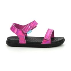 Sandały NATIVE CHARLEY HOLOGRAM YOUTH. Czerwone sandały Native Shoes, bez wzorów, sportowe, bez obcasa, bez zapięcia. Za 99.99 zł.