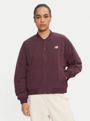 New Balance Kurtka bomber WJ43511 Brązowy Regular Fit. Brązowe kurtki New Balance, s, bez wzorów, z syntetyku, bez kaptura. Za 319.99 zł.