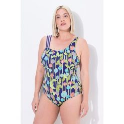 Damskie Strój kąpielowy kwiaty ostu miękkie miseczki potrójne ramiączka. Zielone stroje jednoczęściowe Ulla Popken, bez wzorów, z elastanu, sportowe. Za 239.99 zł.