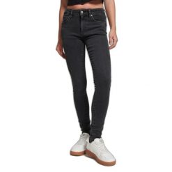 Damskie dżinsy skinny z bawełny organicznej mid-rise Superdry Vintage. Czarne spodnie dresowe Superdry, bez wzorów, z bawełny, długie. Za 372.70 zł.