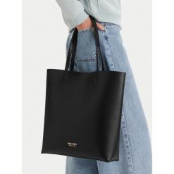Torebka Nine West. Czarne shopper bag Nine West, bez wzorów, bez dodatków. Za 199.99 zł.