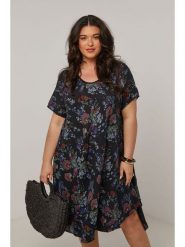 Curvy Lady Sukienka w kolorze czarnym rozmiar: 48/50. Czarne sukienki Curvy Lady, bez wzorów, klasyczne, bez kołnierzyka, bez ramiączek, midi. Za 136.78 zł.