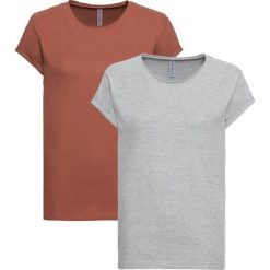 T-shirt (2 szt.) bonprix jasnoszary melanż + koniakowy. T-shirty marki 4f. Za 55.98 zł.