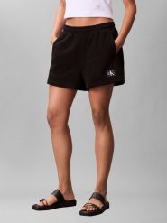 Calvin Klein Jeans szorty dresowe Kobiety Bawełna (100%) czarny, XS. Czarne szorty sportowe Calvin Klein Jeans, z aplikacjami, z bawełny. Za 289.95 zł.