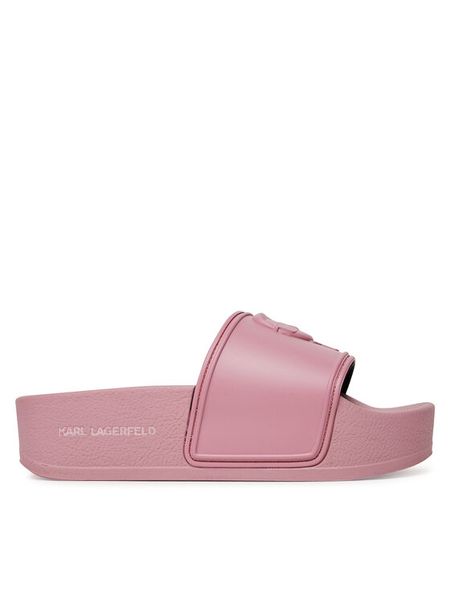 KARL LAGERFELD Klapki Kondo Maxi KL80819M Różowy. Czerwone klapki KARL LAGERFELD, bez wzorów, z tworzywa sztucznego, bez obcasa, bez zapięcia. Za 279.99 zł.