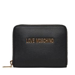 Mały Portfel Damski LOVE MOSCHINO. Czarne portfele Love Moschino, bez wzorów. Za 279.99 zł.