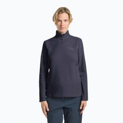 Bluza trekkingowa damska Jack Wolfskin Taunus Hz. Niebieskie bluzy Jack Wolfskin, xs, bez wzorów, z materiału, bez ramiączek, bez kaptura. Za 269.99 zł.