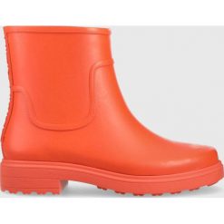 Calvin Klein kalosze Rain Boot damskie kolor pomarańczowy. Brązowe kalosze Calvin Klein, bez wzorów, z gumy, bez zapięcia. Za 459.99 zł.