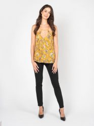 Patrizia Pepe Top | 2C1373/A044 | Kobieta | Pomarańczowy. Brązowe topy Patrizia Pepe, z aplikacjami, z jedwabiu, eleganckie, bez kołnierzyka, bez ramiączek. W wyprzedaży za 299.00 zł.