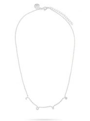 Tamaris Naszyjnik z cyrkoniami - dł. 45 cm rozmiar: onesize. Szare naszyjniki Tamaris, z materiału, z cyrkonią, srebrne. Za 130.99 zł.