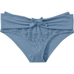 Figi "panty" bonprix niebieski mineralny. Figi marki bonprix. Za 34.99 zł.