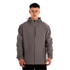 Kurtka softshell wodoodporna William Martin z podszewką polarową. Szare kurtki przejściowe sportowe Softee, m, bez wzorów, z elastanu, trekkingowe. Za 276.99 zł.