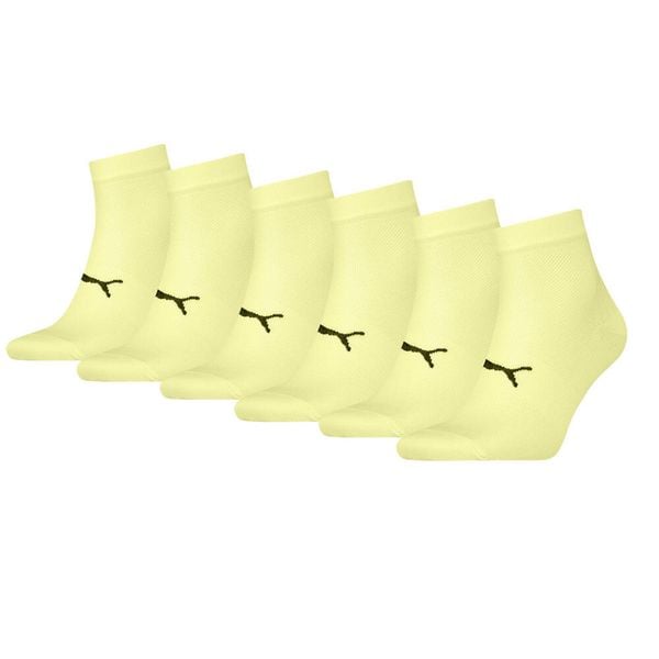 Skarpety Puma Sport Quarter Light, 6 pary żółty. Żółte skarpetki sportowe Puma, bez wzorów, z elastanu, do biegania. Za 162.99 zł.