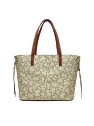 TOUS Torebka Kaos Icon 2002022001 Beżowy. Brązowe shopper bag tous, bez wzorów, ze skóry, bez dodatków. Za 1,099.00 zł.