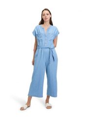 BETTY & CO Kombinezon w kolorze błękitnym rozmiar: 44. Niebieskie kombinezony Betty & Co, bez wzorów, z tkaniny, bez kołnierzyka, bez ramiączek. Za 174.95 zł.