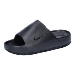 Klapki damskie Nike DX4816001. Czarne klapki Nike, bez wzorów, z materiału, sportowe, bez obcasa, bez zapięcia. Za 326.00 zł.