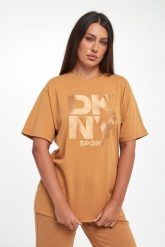 T-shirt damski DKNY. T-shirty DKNY, m, bez wzorów, bez kołnierzyka, bez ramiączek. Za 219.00 zł.