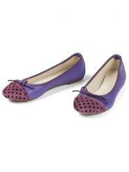 Anna Morellini Skórzane baleriny "Fabella" w kolorze fioletowym rozmiar: 37. Różowe baleriny Anna Morellini, bez wzorów, bez obcasa, bez zapięcia. Za 196.24 zł.