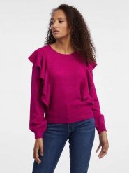 Orsay Sweter w kolorze jagodowym rozmiar: XL. Różowe swetry Orsay, xl, bez wzorów, bez ramiączek. Za 62.03 zł.