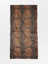 Becksöndergaard Wełniany szal w kolorze karmelowo-czarnym - 200 x 100 cm rozmiar: onesize. Brązowe szaliki i kominy Becksöndergaard, bez wzorów, z materiału. Za 173.99 zł.