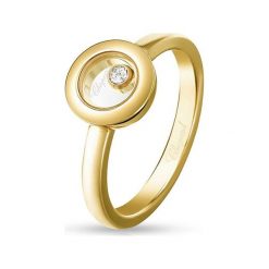 W.KRUK Pierścionek złoty Happy Diamonds Chopard - ZPD/PB+85 /14U014. Żółte pierścionki W.KRUK, z brylantem, szklane. Za 8,690.00 zł.