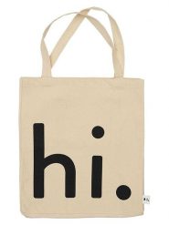 Design Letters Torba "hi." w kolorze beżowym na zakupy - 40 x 45 x 17 cm rozmiar: onesize. Brązowe shopper bag Design Letters, bez wzorów, z bawełny, bez dodatków. Za 135.81 zł.