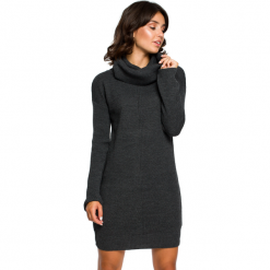 Cieplutka sukienka tunika o splocie typu wafelek. Sukienki BE Knit, na co dzień, s, bez wzorów, ze splotem, bez kołnierzyka, bez ramiączek. Za 205.00 zł.