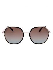 Longchamp Damskie okulary przeciwsłoneczne w kolorze złoto-jasnobrązowym rozmiar: 58. Brązowe okulary przeciwsłoneczne Longchamp, bez wzorów, z tworzywa sztucznego, metalowe. Za 254.95 zł.