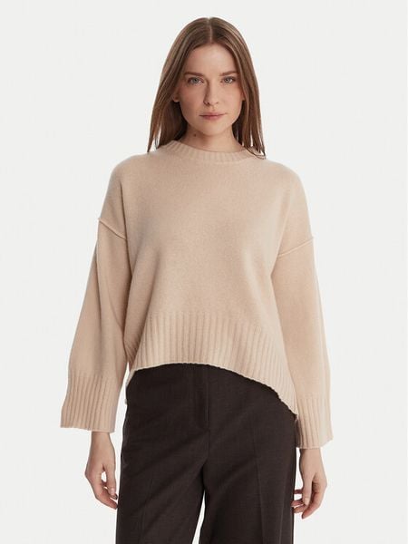 Marella Sweter Amelia 2523366305 Écru Loose Fit. Swetry Marella, s, bez wzorów, z wełny, bez ramiączek. Za 1,089.00 zł.