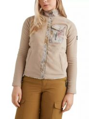 Sweter polarowy damski O'Neill Utility Button Fleece. Brązowe swetry O'Neill, l, bez wzorów, z materiału, sportowe, bez ramiączek. Za 379.00 zł.