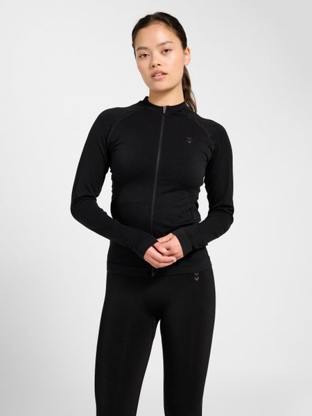 Damska bluza dresowa Hummel Flow. Czarne bluzy Hummel, xs, bez wzorów, z dresówki, bez kaptura, na golfa. Za 195.50 zł.