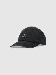 4F Czapka z daszkiem strapback damska - czarna Uniwersalny. Czarne czapki z daszkiem 4f, na lato, bez wzorów, z bawełny, sportowe. W wyprzedaży za 49.99 zł.