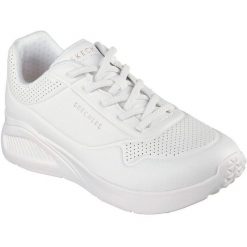 Buty sportowe damskie Skechers Uno Lite Lite Work. Białe buty sportowe lifestyle Skechers, bez wzorów, ze skóry ekologicznej, bez zapięcia, trekkingowe, skechers sport. Za 490.00 zł.