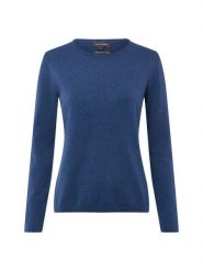 Franco Callegari Damski sweter z dzianiny z zawartością kaszmiru Kobiety niebieski marmurkowy, XL. Niebieskie swetry Franco Callegari, xl, bez wzorów, z bawełny, bez ramiączek. Za 249.95 zł.