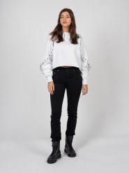 Diesel Jeansy "Slandy" | 00SXJN069EF | Kobieta | Czarny. Czarne jeansy Diesel, s, bez wzorów, z bawełny, eleganckie. W wyprzedaży za 369.00 zł.