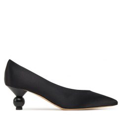 Półbuty Weekend Max Mara. Czarne półbuty wsuwane Weekend Max Mara, bez wzorów, bez obcasa, na obcasie. Za 1,679.00 zł.